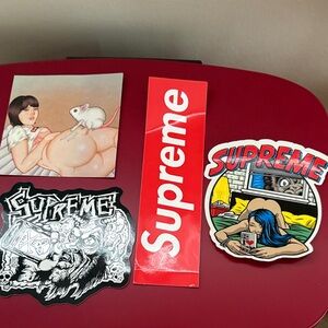 Supreme Sticker Collection - Red, Black, White 5 stickers